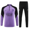 Tréninkový Mikina Paris Saint-Germain Purple Version Čtvrt Zip 2023-24 pro Děti